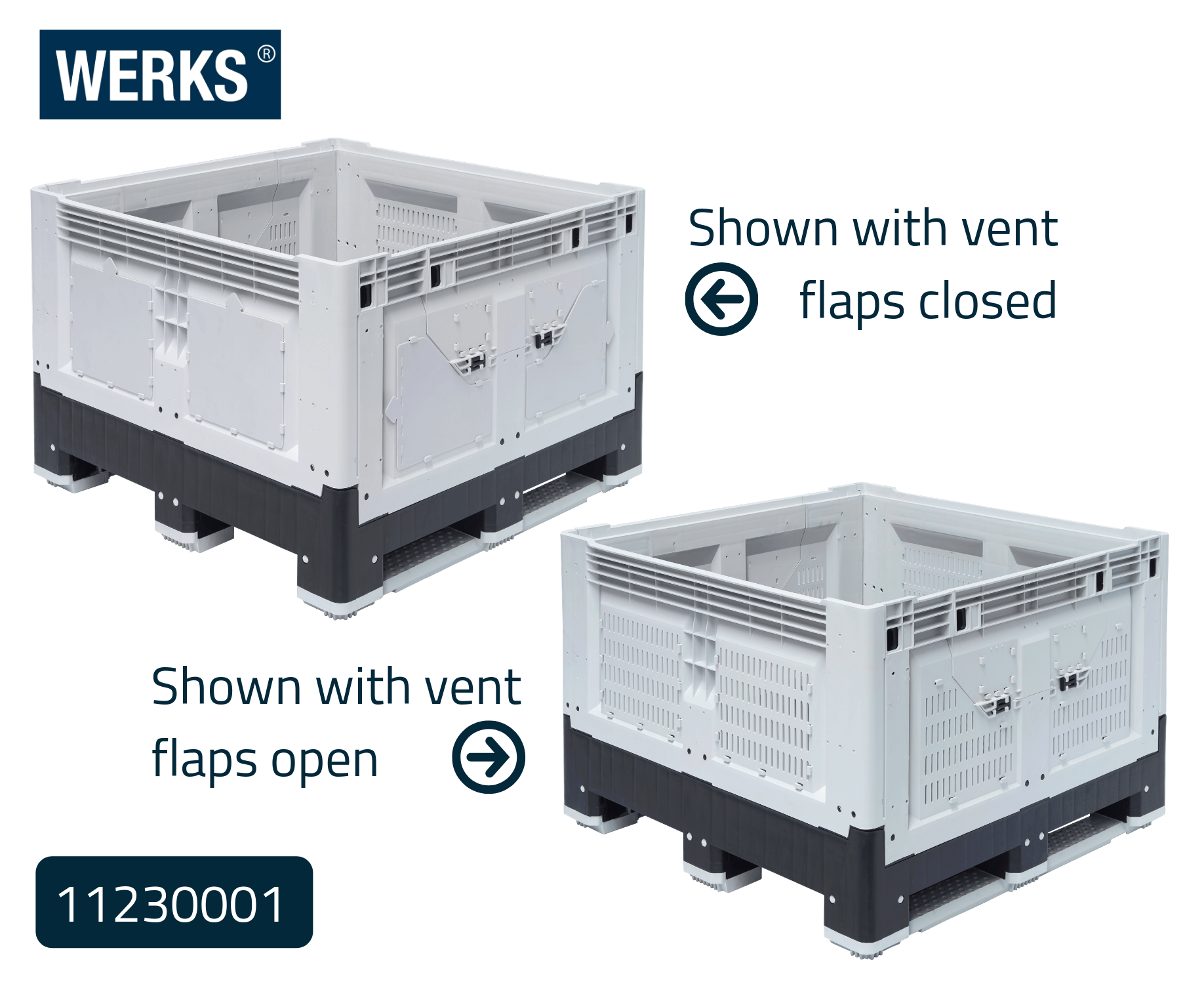 Buy A WERKS® Collapsible Plastic Pallet Bins Materials Handling