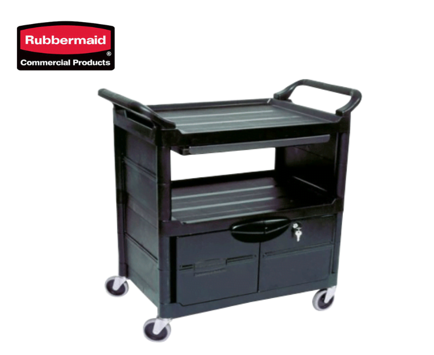 Buy A Rubbermaid Utility Cart With Drawers Doors Materials
