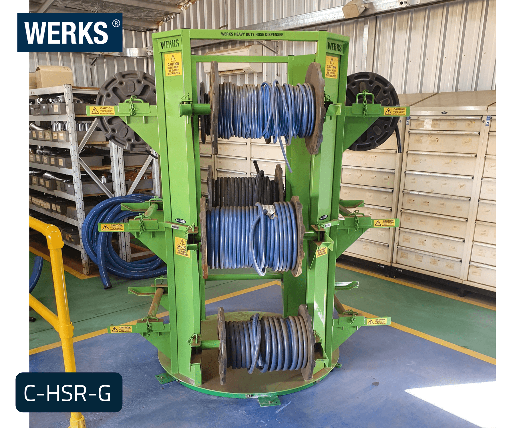 Buy A Custom WERKS® Hose Storage Rack Materials Handling Equipment