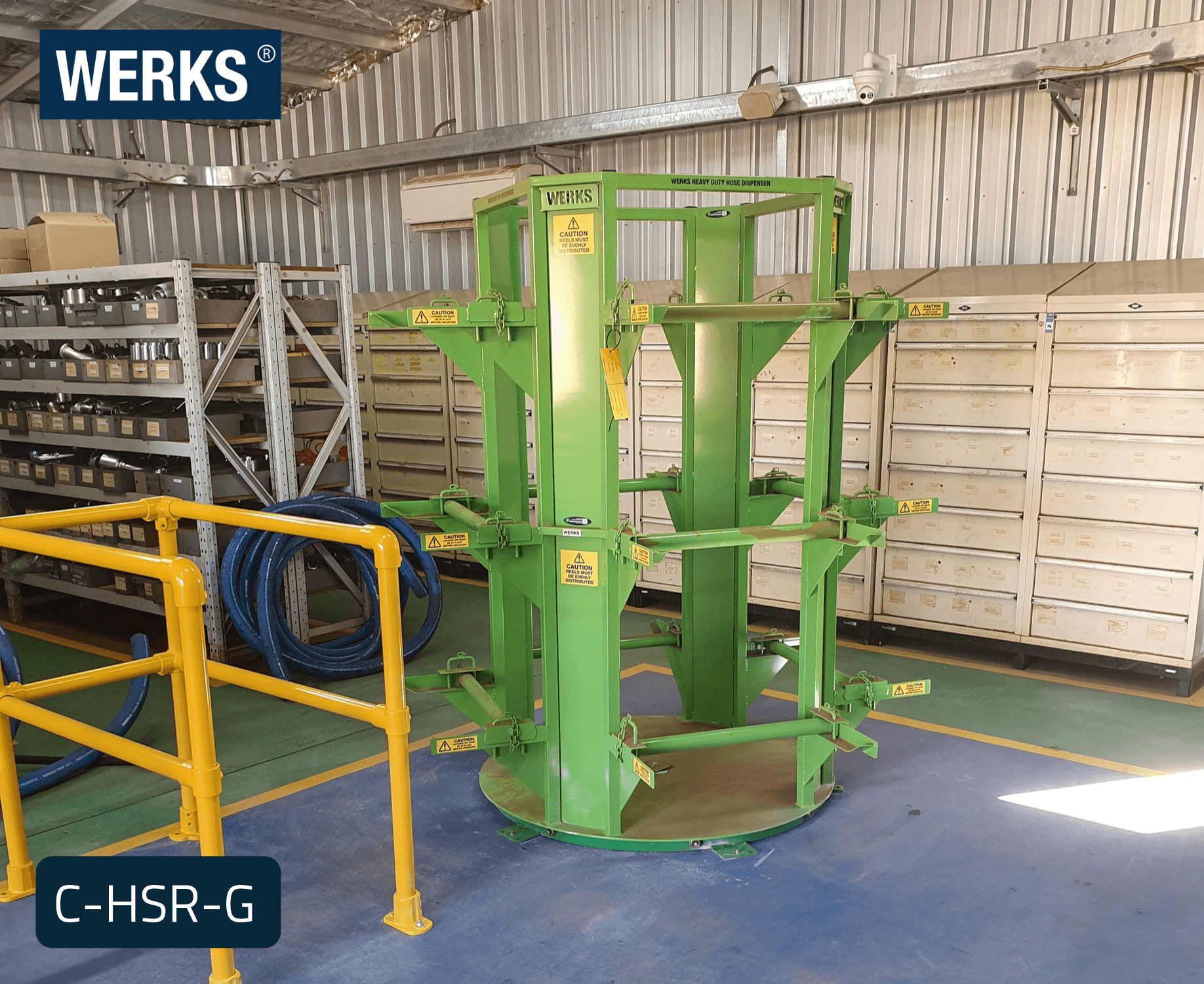 Buy A Custom WERKS® Hose Storage Rack Materials Handling Equipment