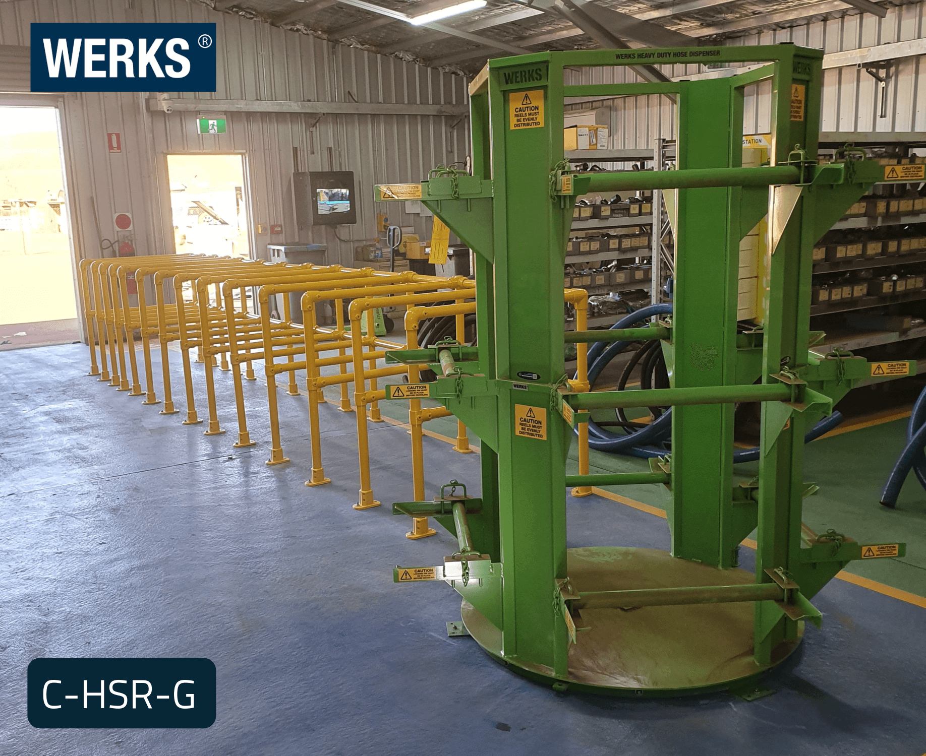 Buy A Custom WERKS® Hose Storage Rack Materials Handling Equipment