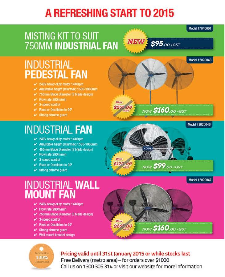 Refreshing Start To 2015 With Savings On Industrial Fans teaser