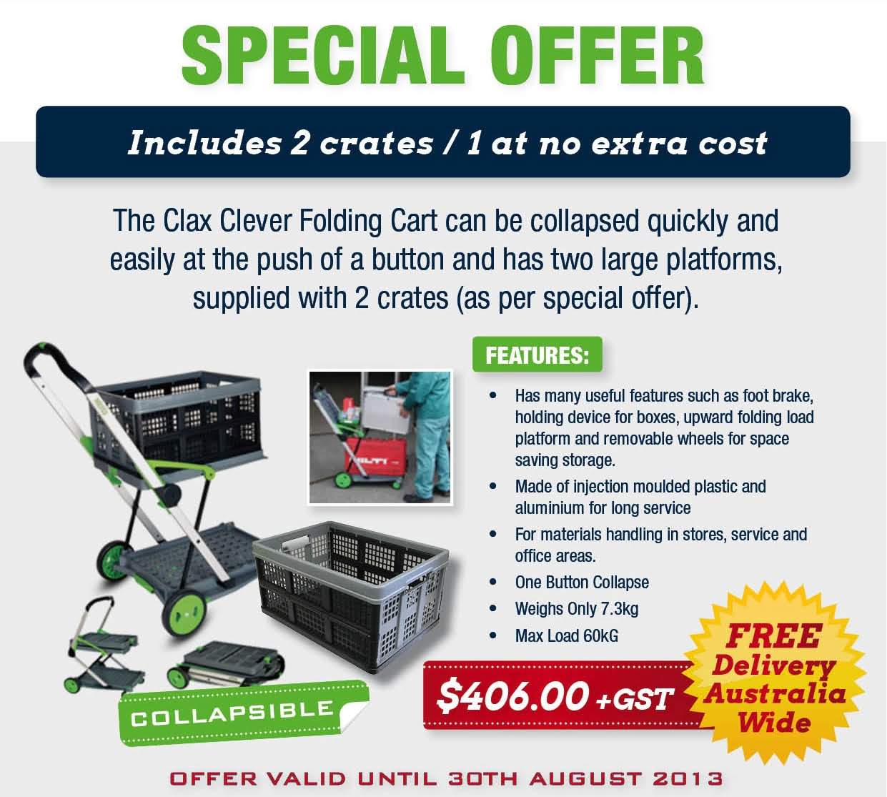 Special Offer On Clax Carts - August 2013 teaser