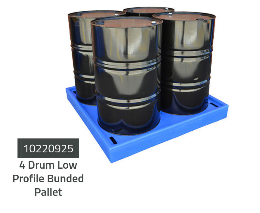 Low Profile Bunded Drum Pallets