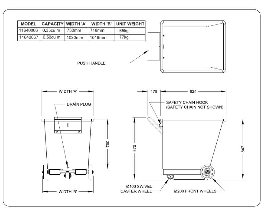 Tipping Bins - Fork Skip