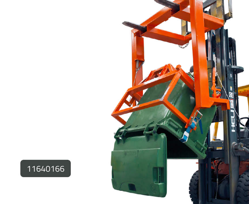 Wheelie Bin Tipper Forklift & Crane Attachment