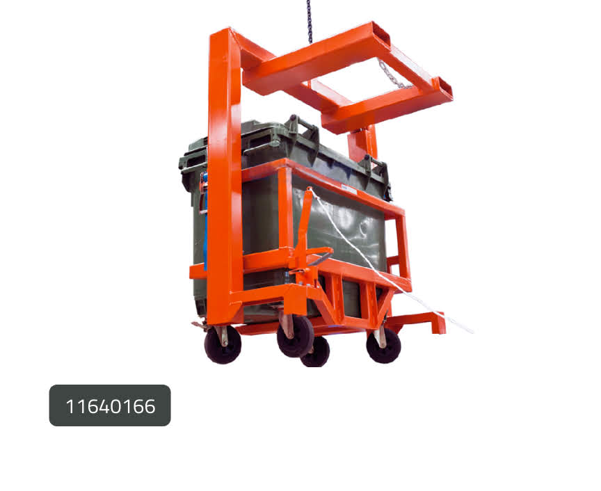 Wheelie Bin Tipper Forklift & Crane Attachment