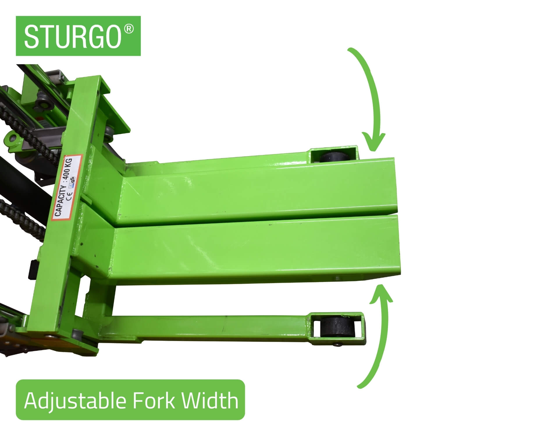 STURGO® Manual Stacker with Adjustable Forks