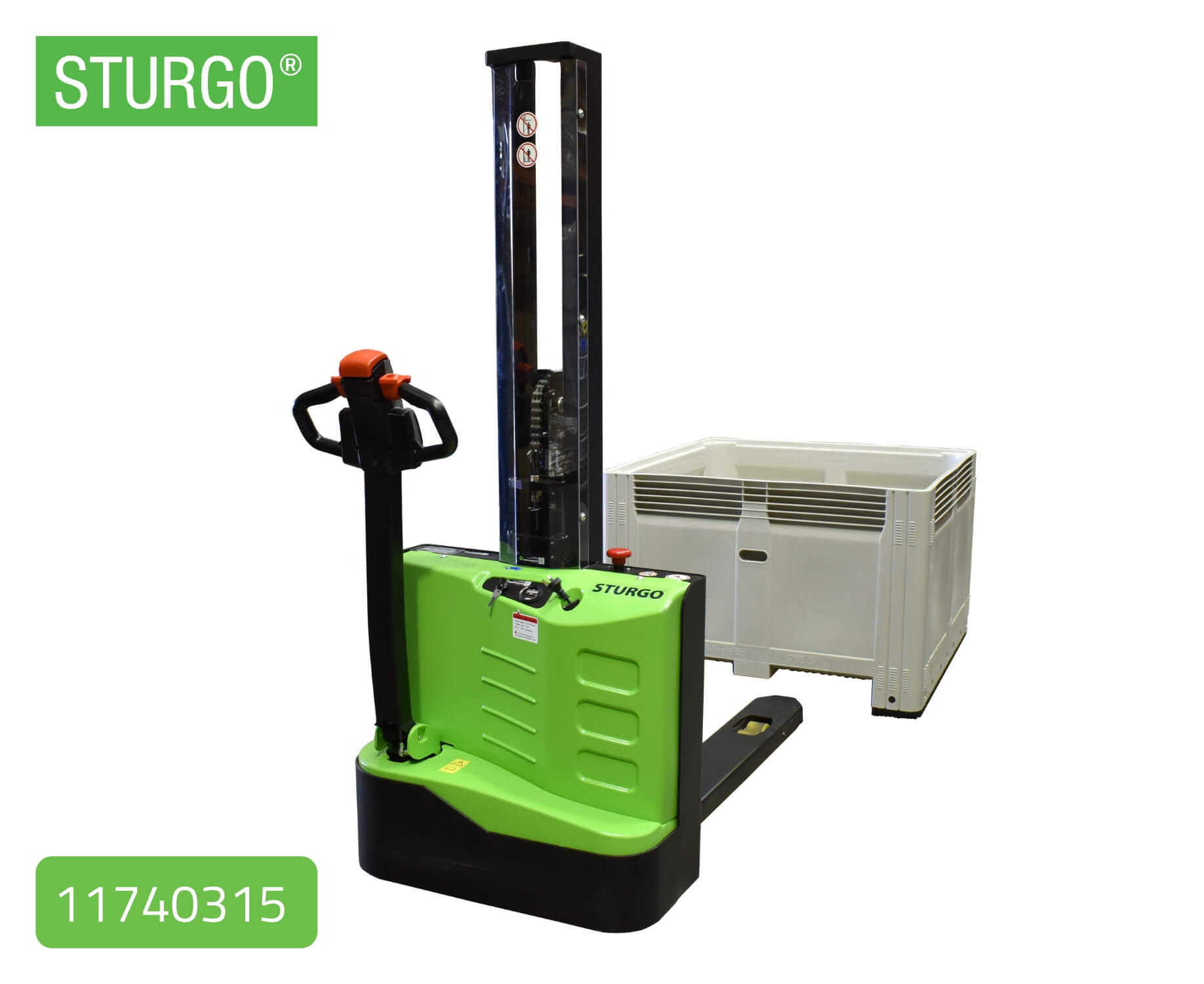 Compact Electric Non-Straddle Stacker