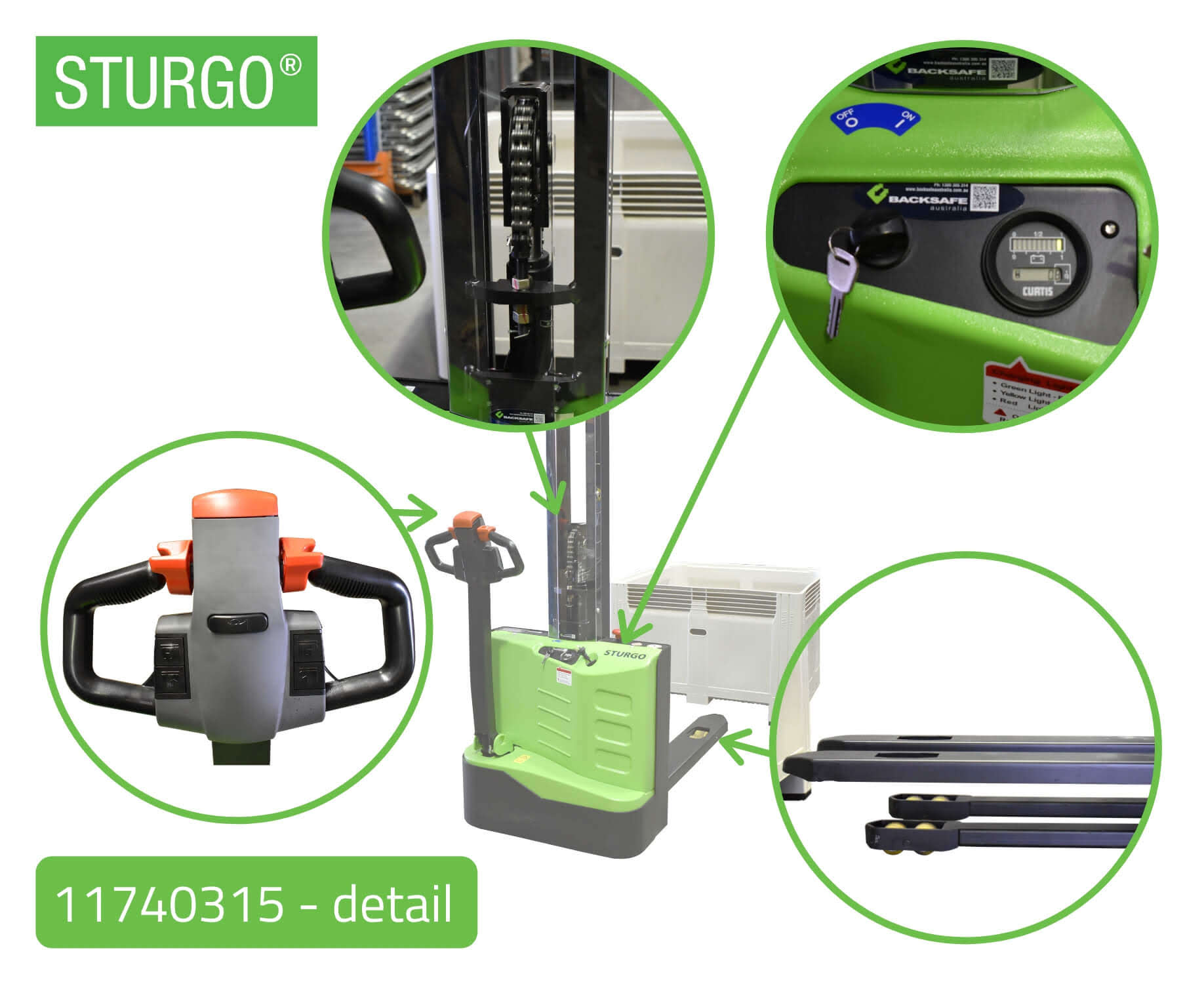 STURGO® Compact Electric Non-Straddle Stacker