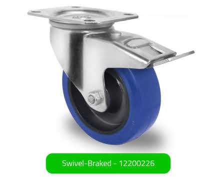 Swivel-Braked Rubber Castors