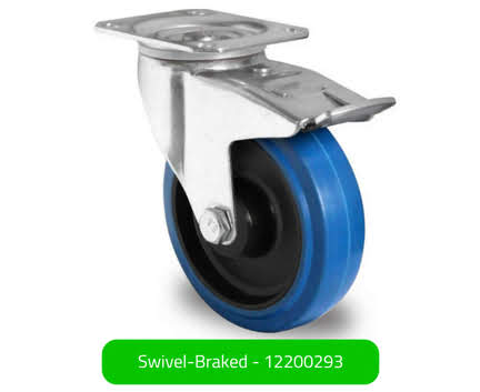 Swivel-Braked Rubber Castors