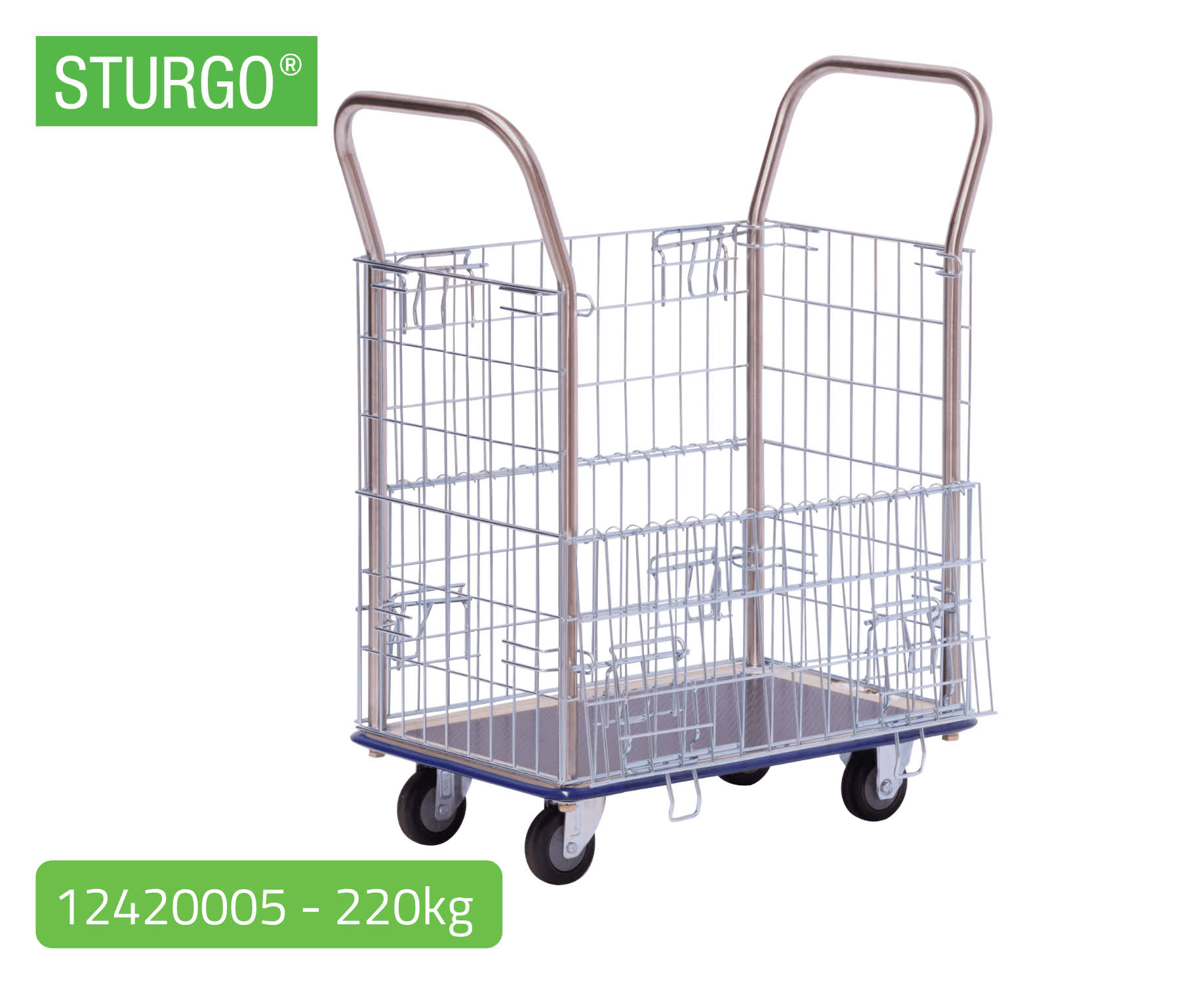 STURGO® Single Platform Trolley - Mesh Sides