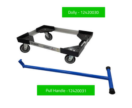 STURGO® Aluminium Container Dolly & Handle