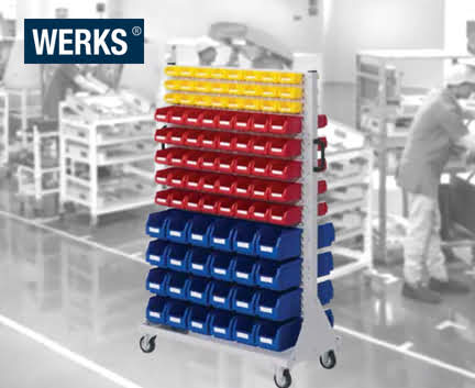 WERKS® Louvre Bin Trolley