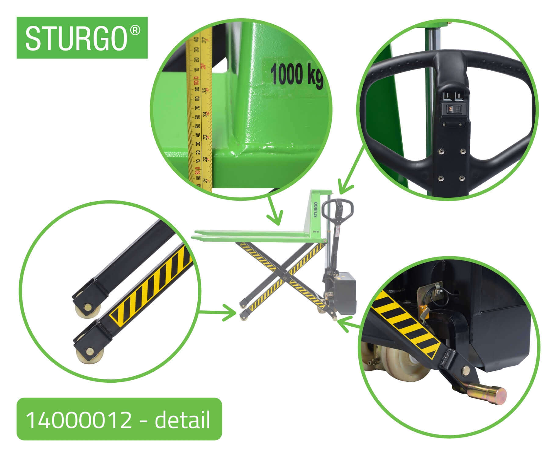 STURGO® Electric High Lift Pallet Jack