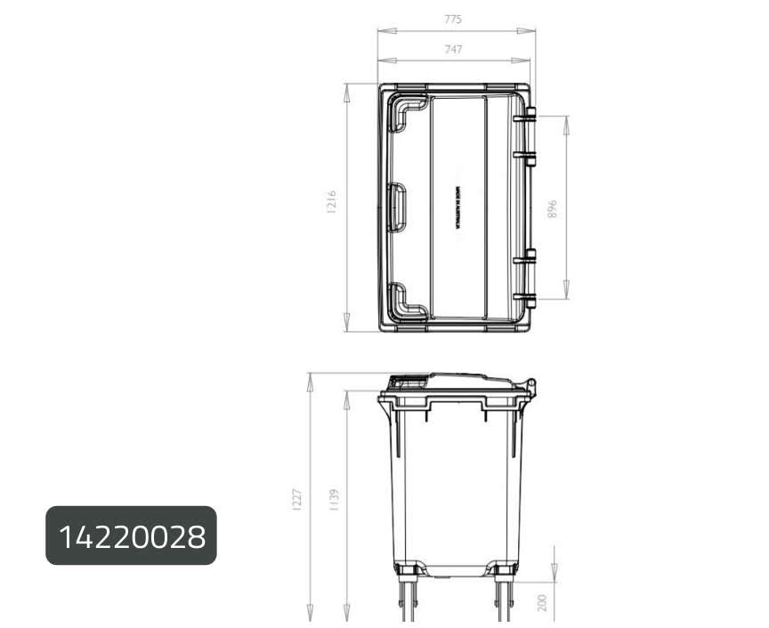 Wheelie Bin - Large Capacity