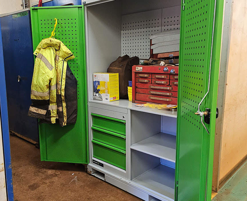 Heavy-Duty Locker with Storage Panel