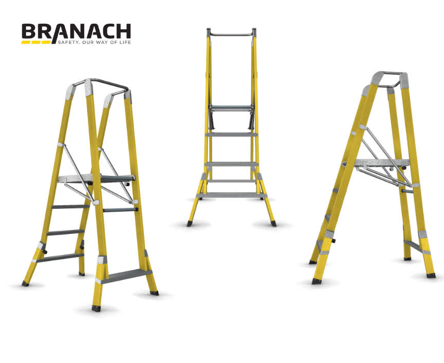 Fibreglass Wide Platform Ladder