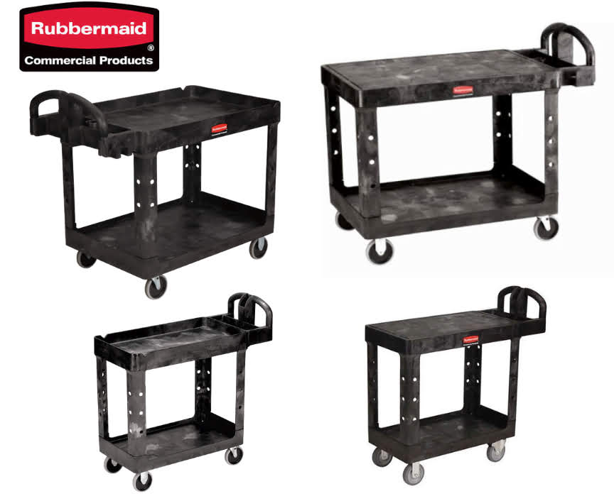 Rubbermaid® Black Heavy Duty Cart