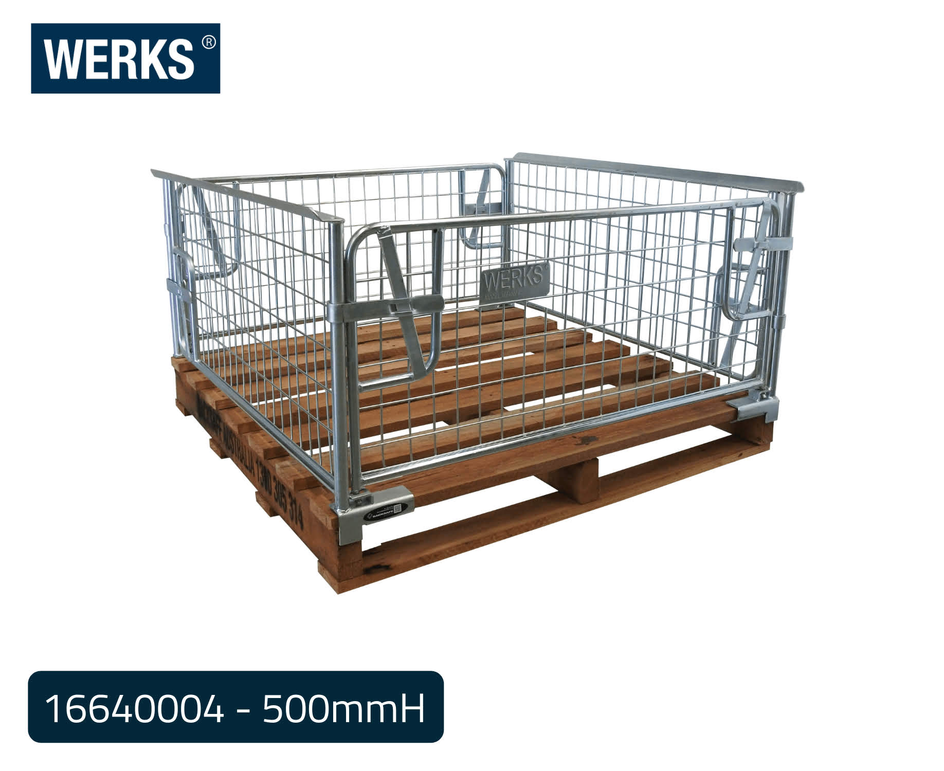 WERKS® Steel Clamp On Cage with Hardwood Pallet