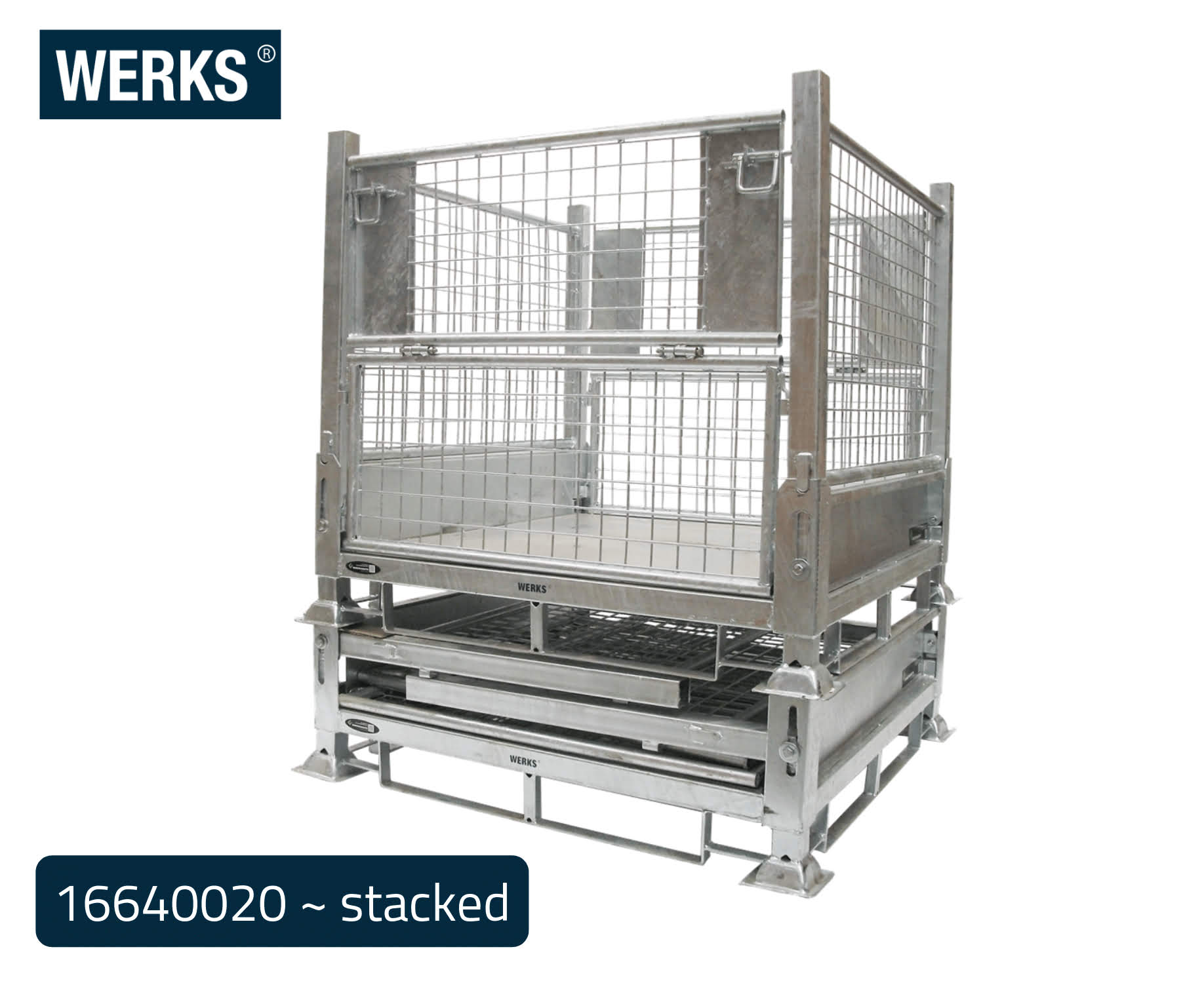 Zinc Pallet Cages - Cup Feet Design