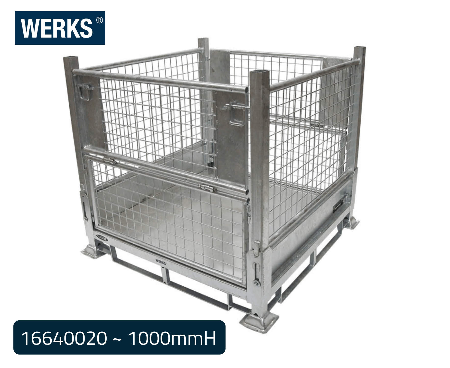 Zinc Pallet Cages - Cup Feet Design