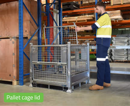 Zinc Pallet Cages - Cup Feet Design