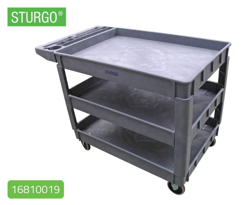 STURGO® Heavy Duty Utility Cart - Lipped Shelf