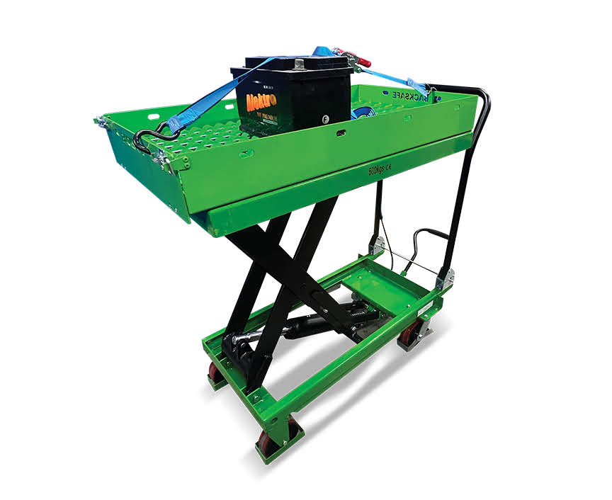 Scissor Lift Trolley with Roller Top