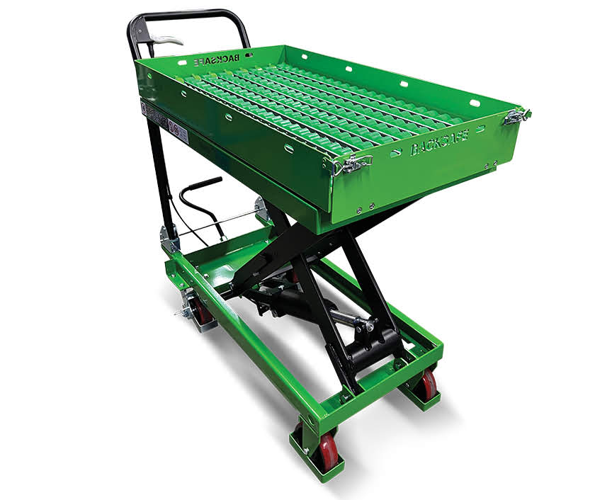 Scissor Lift Trolley with Roller Top