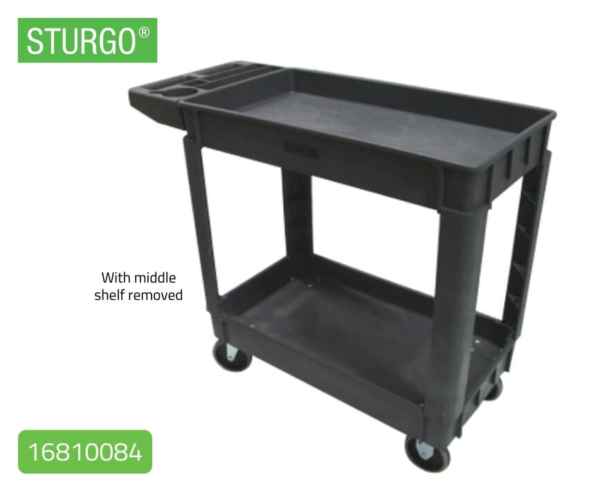 STURGO® Heavy Duty Utility Cart - Lipped Shelf