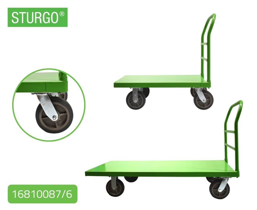 Green Flatbed Platform Trolleys