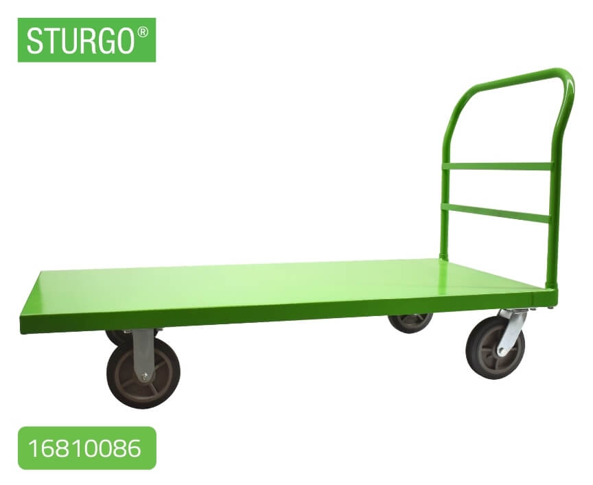 Green Flatbed Platform Trolleys