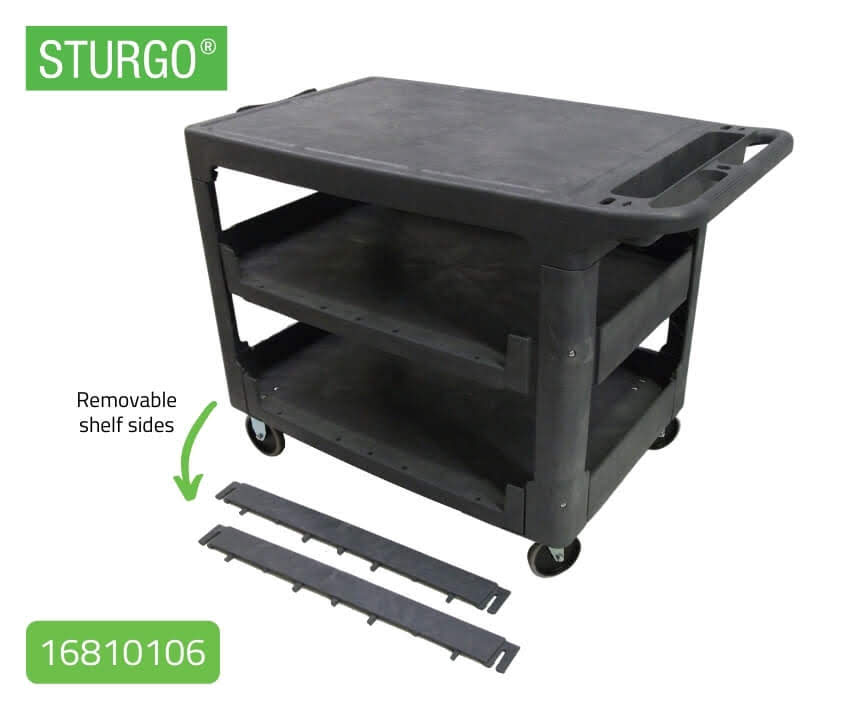 STURGO® Heavy Duty Utility Cart - Flat Shelf