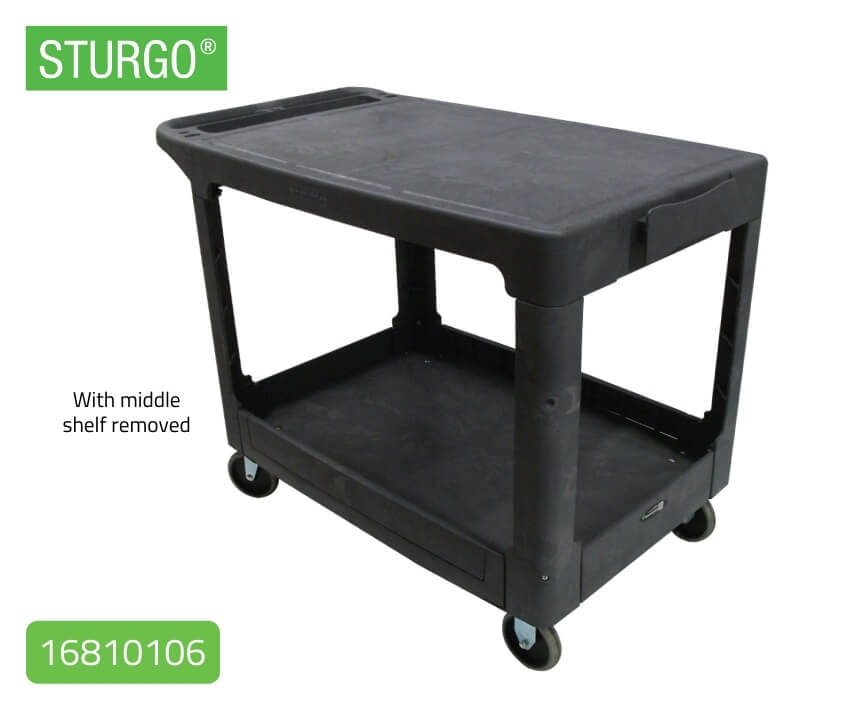 STURGO® Heavy Duty Utility Cart - Flat Shelf