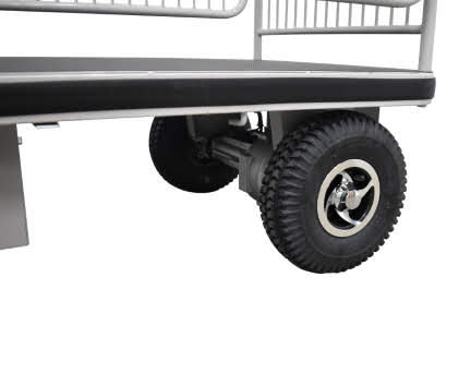 Electric Platform Trolley with Front Pneumatic Wheels
