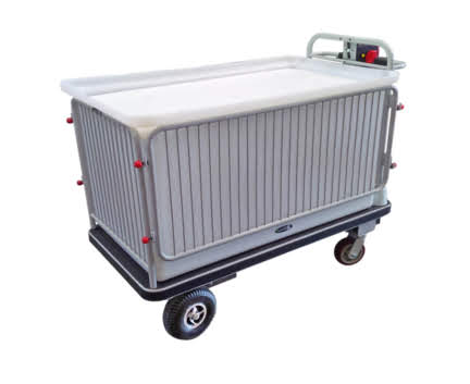 Electric Platform Trolley with Front Pneumatic Wheels