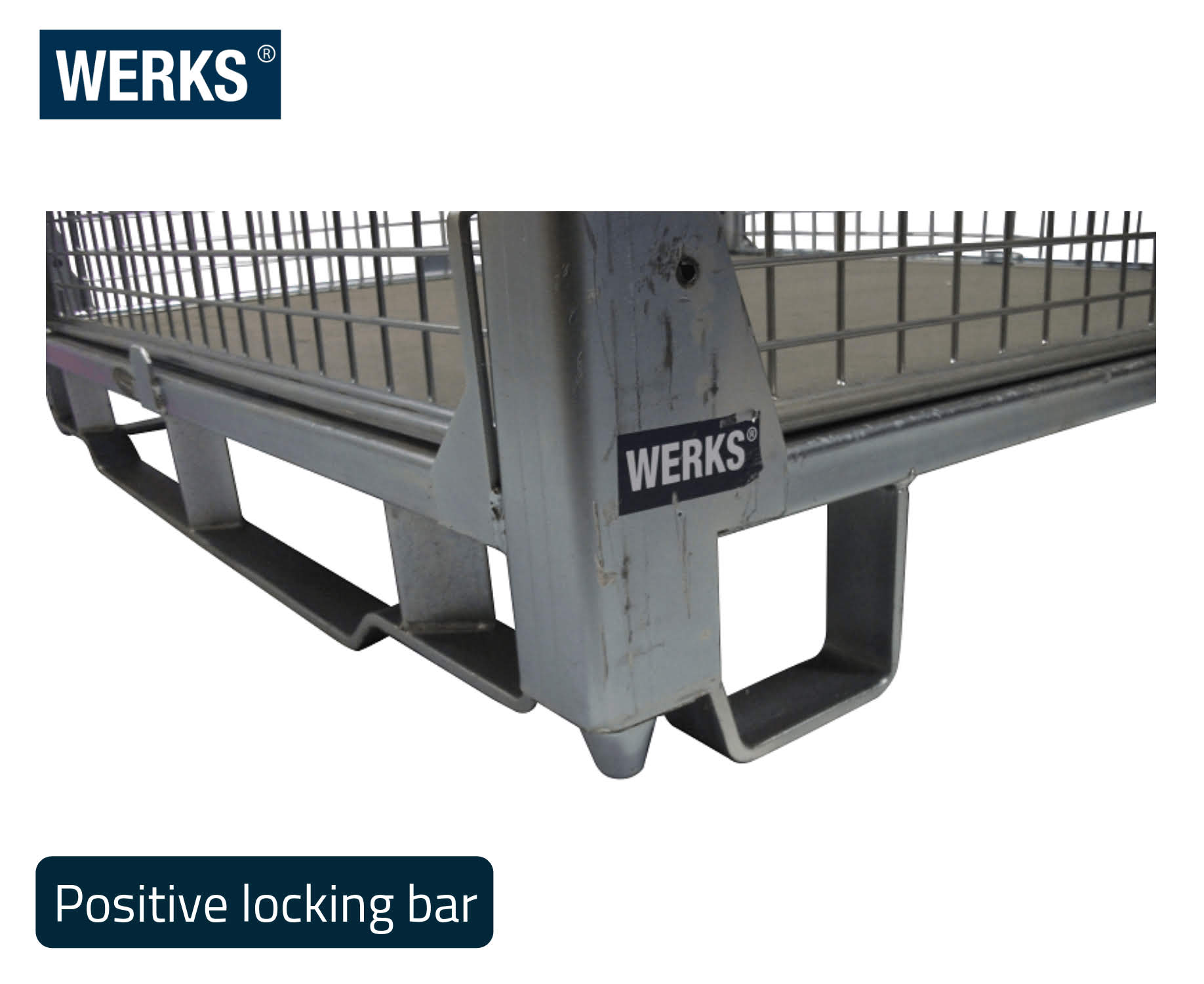 WERKS® Zinc Pallet Cages - Insert Feet Design