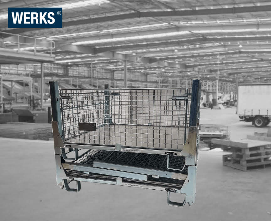 WERKS® Zinc Pallet Cages - Insert Feet Design