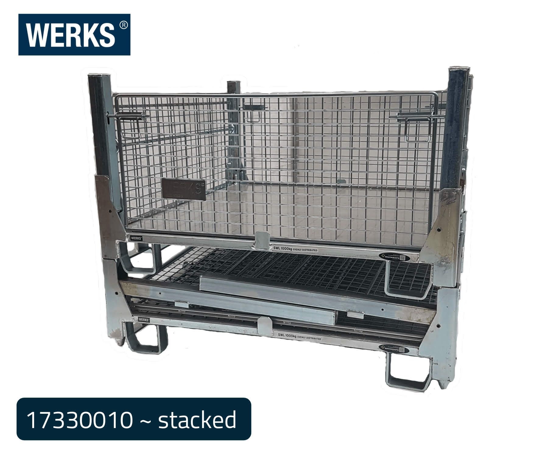 WERKS® Zinc Pallet Cages - Insert Feet Design