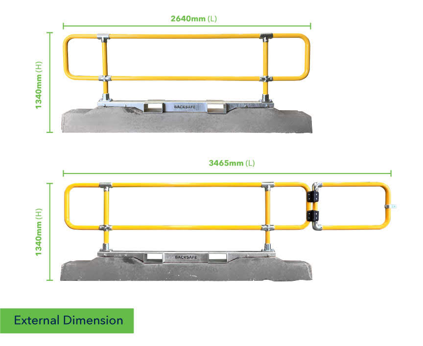 Portable Concrete Base Safety Barriers