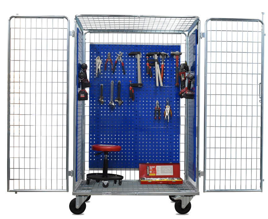 Security Double Roll Cage Trolley