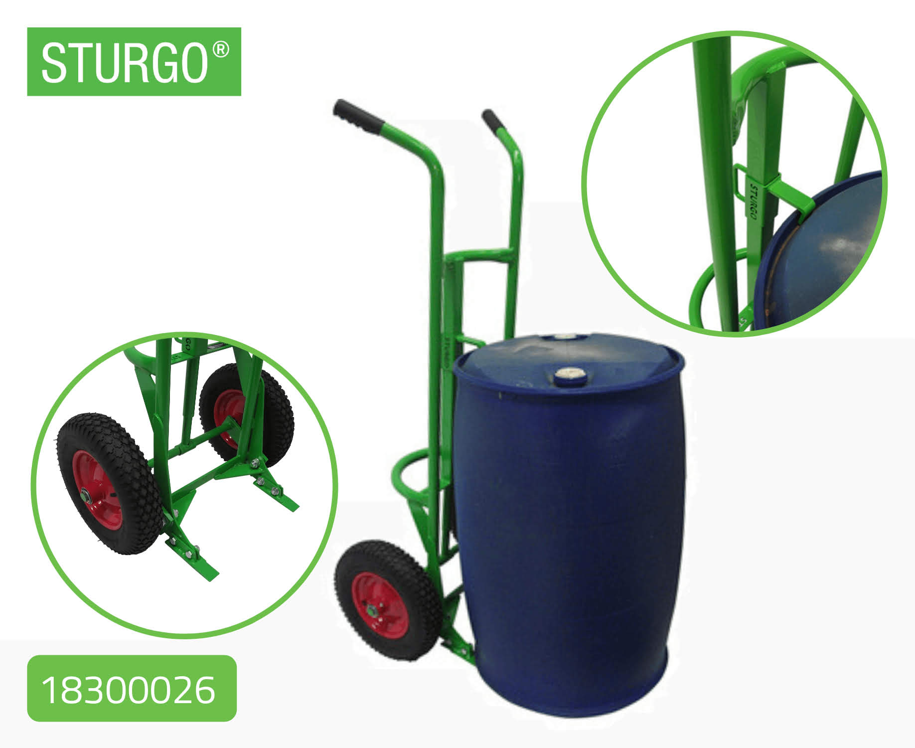 STURGO® Heavy Duty Drum Hand Trolley