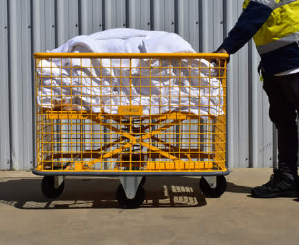 Spring-Base Mesh Trolley