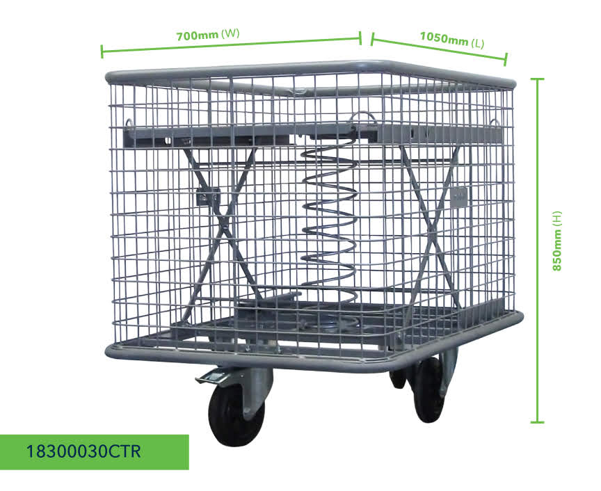 Spring-Base Mesh Trolley