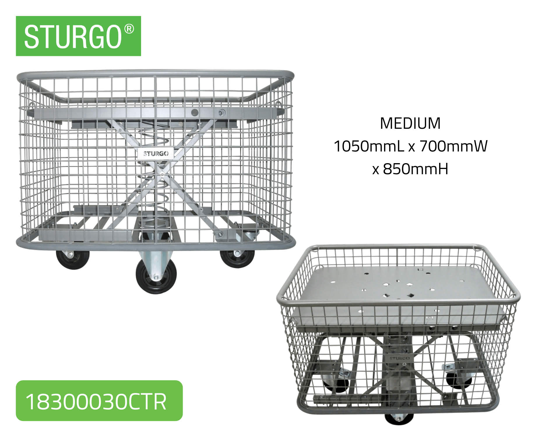 STURGO® Spring-Base Mesh Trolley