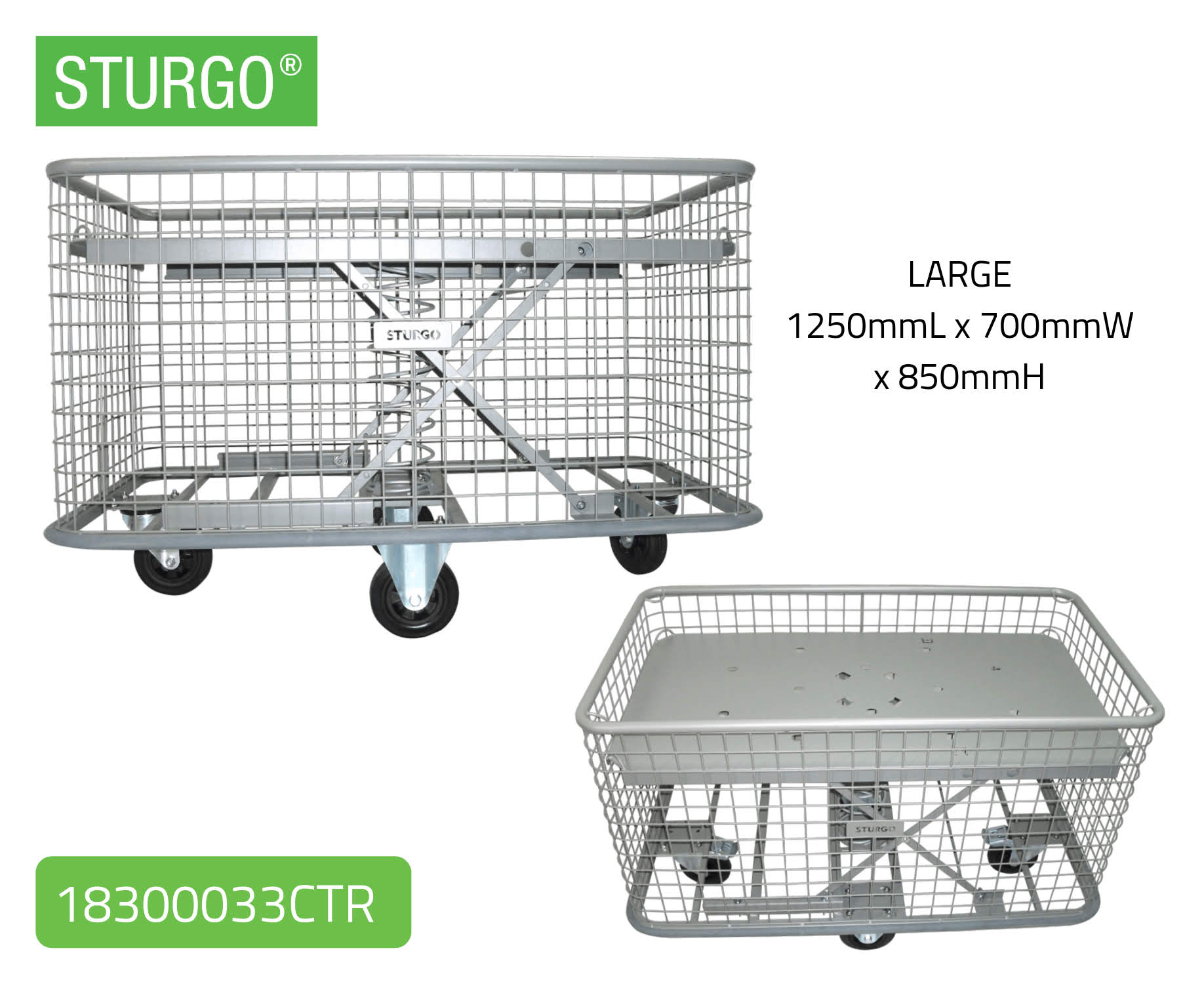 STURGO® Spring-Base Mesh Trolley