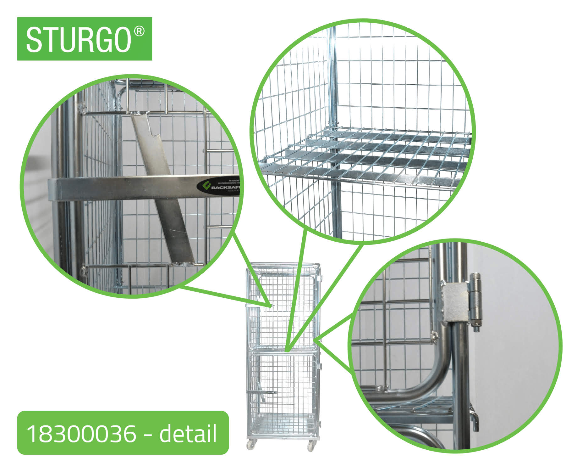 Security Single Roll Cage Trolley