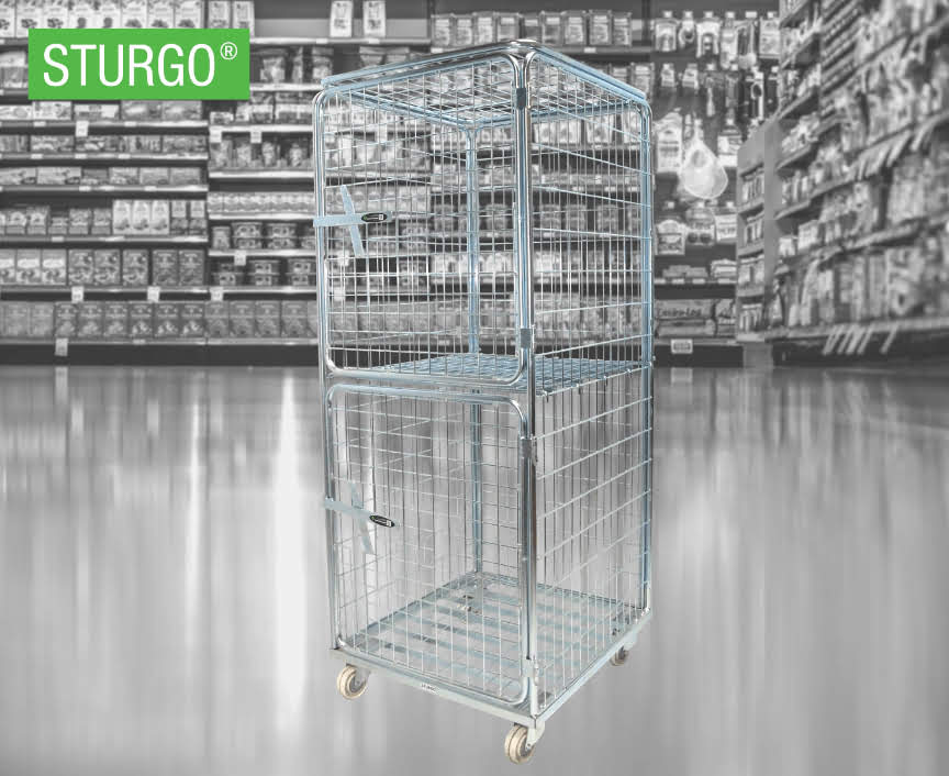 Security Single Roll Cage Trolley